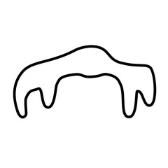 melting snow line icon