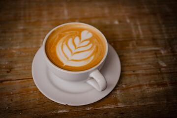 cup of coffee on table