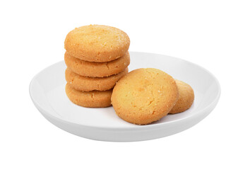 cookie in plate on transparent png