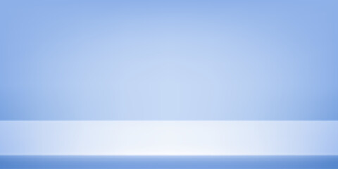 Obraz premium Blue color studio background. Space for selling products on the website. Template mock up for display of product. Vector illustration.