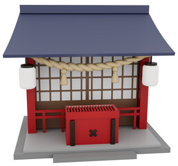 3d japan traditional Jinja