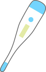 Thermometer digital vector illustration. Fit for health education.