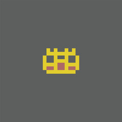 Obraz premium this is crown in pixel art,this item good for presentations,stickers, icons, t shirt design,game asset,logo and your project.