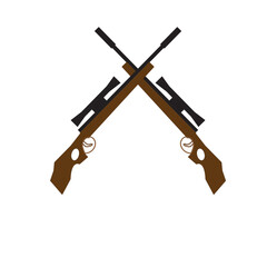 GUN icon silhouette design template vector