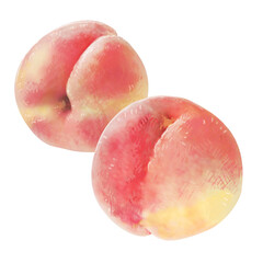 甘い香りがただよう桃のイラスト