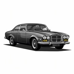 Fototapeta premium Vintage Car isolated in white 
