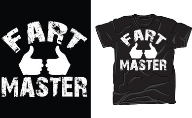 Fart Master T Shirt, Funny Offensive Gift for Him Toilet Humor Farting Top