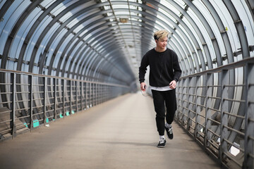A man in sportswear outdoors