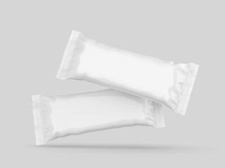Snack Bar Package Blank Template 3d illustration.