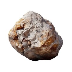 rock stone boulder mountain clay ore nature earth white background, generative AI