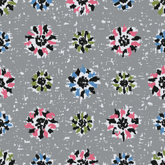Fototapeta na wymiar Seamless abstract pattern with floral ornament 