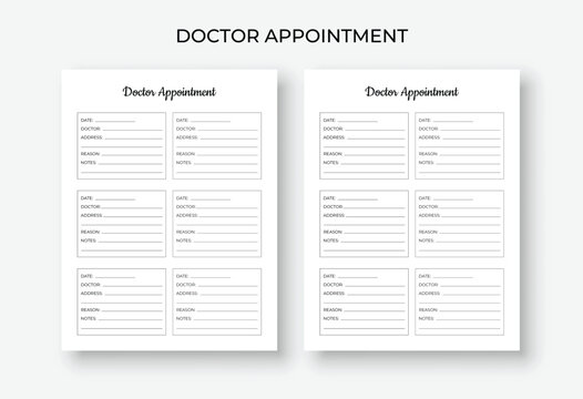 Medical Appointment Tracker, Digital Doctor Visit Tracker, Doctor Appointment Tracker