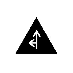 Left Turn Road Solid Icon