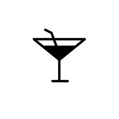 Alchole Cocktail Liqueur Solid Icon