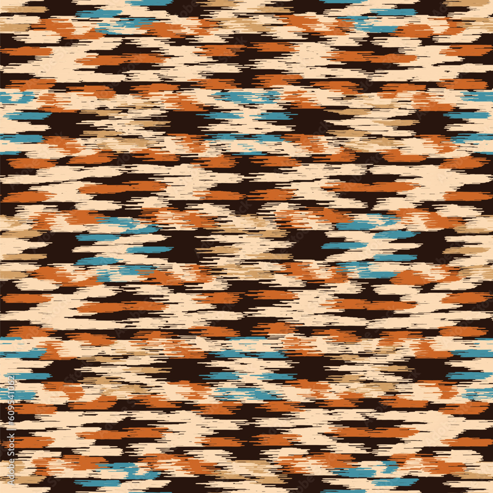 Poster seamless abstract pattern in doodle style with the image of colorful strokes.