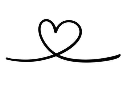 heart shaped line hand drawing in black and white image design for t-shirt or symbol of love, hand drawn Continuous line drawing of love sign with hearts embrace minimalism design doodle