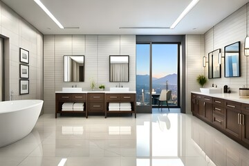 Plakat modern bathroom interior