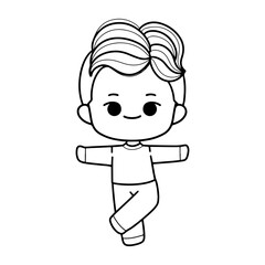 boy doing yoga