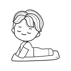 boy doing yoga
