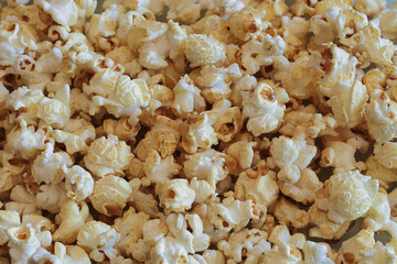 Popcorn Background - Closeup - Corn - Texture - Sweet - Salty - Caramel	