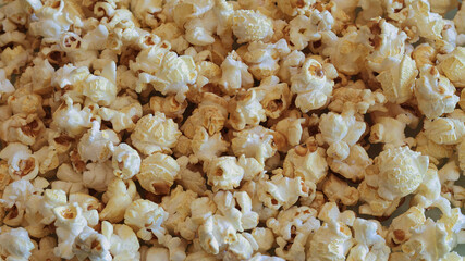 Popcorn Background - Closeup - Corn - Texture - Sweet - Salty - Caramel