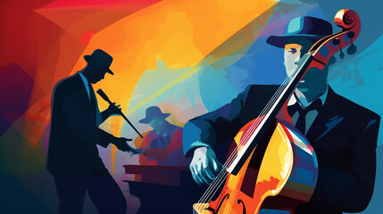 Fototapeta premium International Jazz Day 30 April generative ai