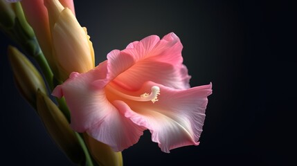 Fototapeta na wymiar tulip on black