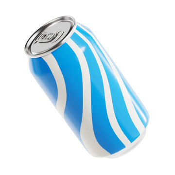 soda can 3d render icon illustration, transparent background, summer season