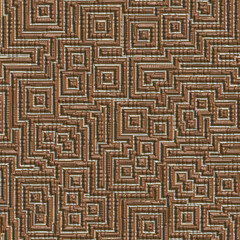 Light Brown brilliant glass metal lines labyrinth seamless pattern.