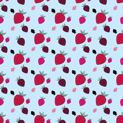 seamless background with strawberry
