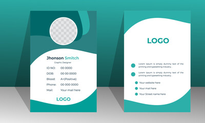 Modern and creative Id card template design for your company Office Staff Identity Employee