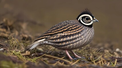 Fototapeta premium Quail on the Grass wallpaper 