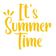 It's Summer Time Design Element for Greeting Cards and Labels, Template. stock illustration