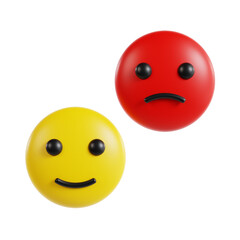 satisfaction 3d render icon illustration, transparent background, feedback