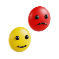 satisfaction 3d render icon illustration, transparent background, feedback