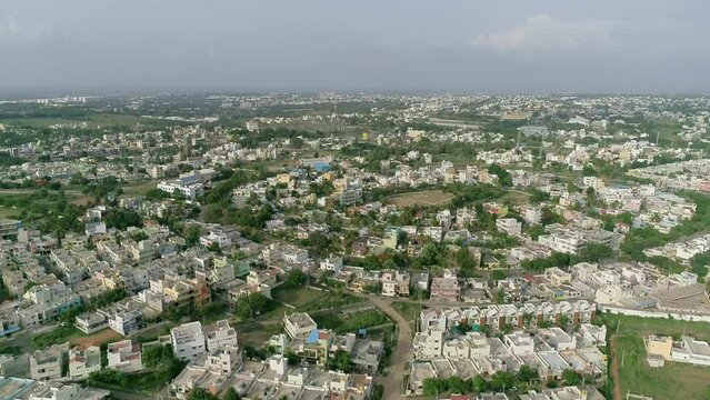 Mysore city Ariel view shot on 2019 