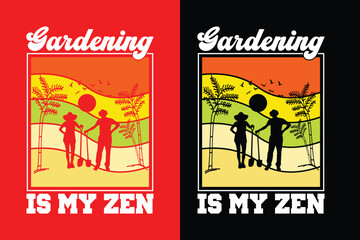Gardening t shirt design vector. Gardening vector