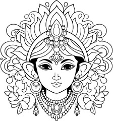 Hindu lord krishna black and white images