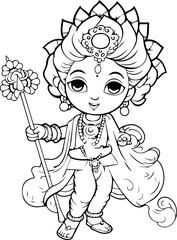 Hindu lord krishna black and white images