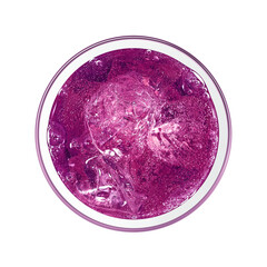 グラスに入ったぶどうソーダのイラスト リアル