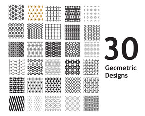 Universal different geometric seamless patterns. Collection of geometric ornamental patterns.