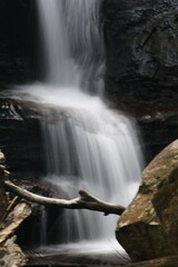 Waterfall near Palona Cave in Royal National Park. Surrounded by dense Australian rainforest