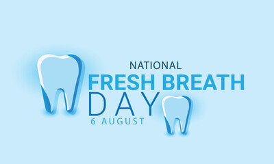 National Fresh breath day. background, banner, card, poster, template. Vector illustration.