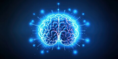 Artificial intelligence Brain, Digital Innovation, Neural networks and Machine Learning. Created With Ai