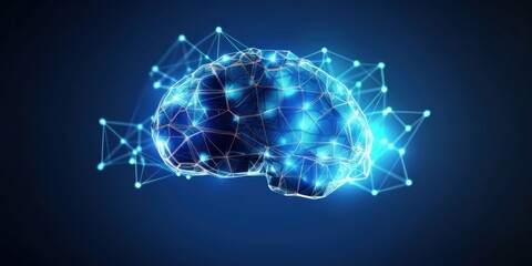 Artificial intelligence Brain, Digital Innovation, Neural networks and Machine Learning. Created With Ai