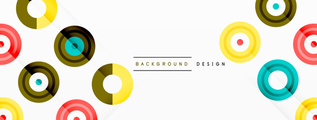 Abstract background with circle symmetric grid composition. Circle pattern creating sense of movement. Grid adds structure and balance to the composition, with equal spacing between each circle
