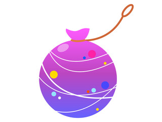 Illustration material of water balloons in a simple Japanese festival