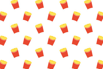 seamless pattern with french fries for banners, cards, flyers, social media wallpapers, etc.