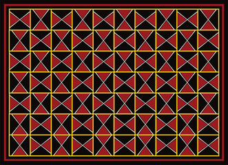 Tribal batik art from papollo songkang passura Toraja, Indonesia, geometric pattern. flat vectors