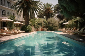 Fototapeta premium Ein schöner Pool wie in einer Anlage an der Cote d'Azur
